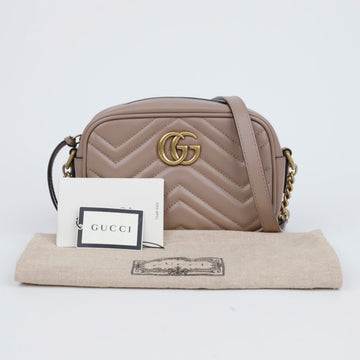 GUCCI Marmont Matelassé Mini Schultertasche Dusty Pink Nude 157522397