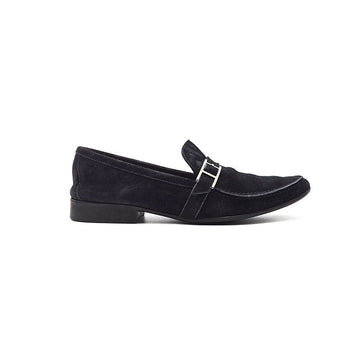HERMES Schwarzer Wildleder Montereay Loafer L466301 157797068