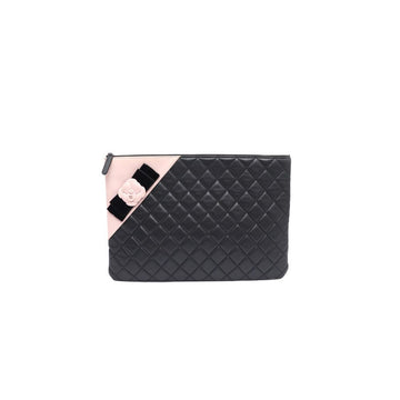 CHANEL Velvet Ribbon Lambskin Clutch Bag 81937240 157797432
