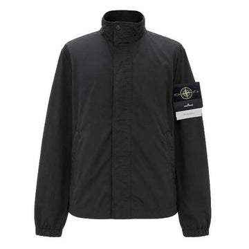 STONE ISLAND Mikrotwill Stehkragenjacke mit Wappen-Patch 157783770