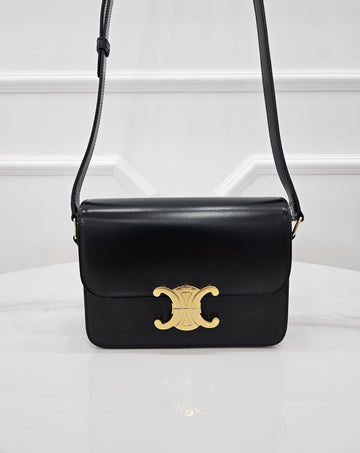 CELINE Triope Teen Schwarz Shiny Kalbsleder 188423BF4 157797446