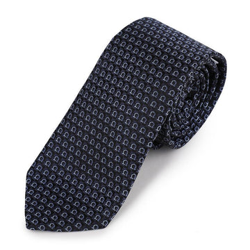 Salvatore Ferragamo Gancini Jacquard Silk Tie 35-1225 NAVY 778644 139307149