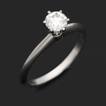 TIFFANY & CO Platinring mit 0,34 Karat Diamant im Tiffany-Stil Größe 6,5 157799918