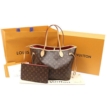 Louis Vuitton Monogram Canvas Series Red Neverfull MM Shoulder Bag + Pouch 157799929
