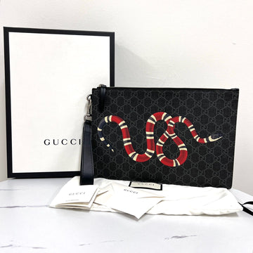 Gucci Snake GG Supreme Clutch Bag (473904) 157804861