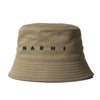 Marni Embroidered Logo Green Gabardine Bucket Hat 157808302 [P]
