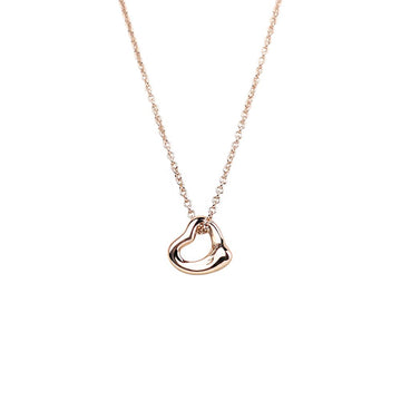 Tiffany & Co Rose Gold 7MM Elsa Peretti Open Heart Necklace 37340-2 157819592