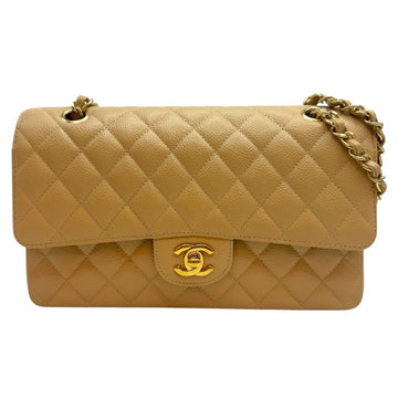 CHANEL Caviar Classic Medium Flap Schultertasche Beige Gold A01112 157820818