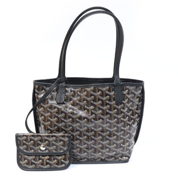 Goyard Black ine Canvas Anjou Mini Tote Bag + Pouch 157828614