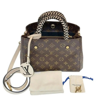 LOUIS VUITTON Montagne BB Noir Créme Monogram Tote-Shoulder Bag M45311 157831084