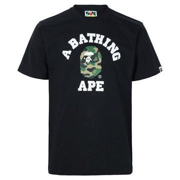 BAPE 26SS Black Green ABC Camo College T-Shirt 001TEM301004M 157831369