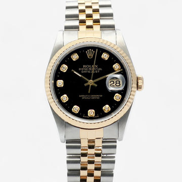 Rolex Datejust 36 Men's Combination Watch 16233 Black Dial After Setting Ten Points 1990 157831888