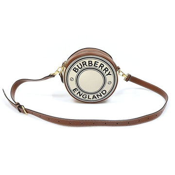 BURBERRY Logo-Grafik-Canvas-Leder-Rund-Tambourin Mini-Crossbody 157832442