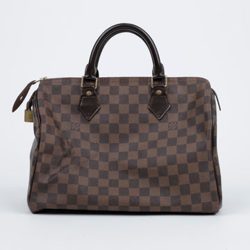 LOUIS VUITTON Speedy 30 Damier Ébène Canvas Tote Bag 157521587