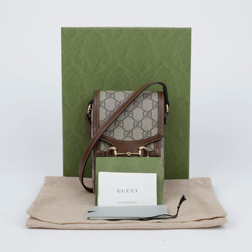 Gucci GG Supreme Horsebit 1955 Mini Crossbody Bag 157523250