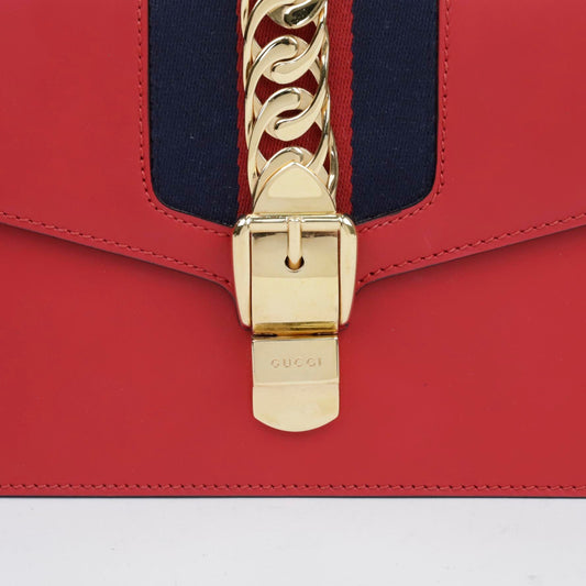 GUCCI スモールレザーショルダーバッグ レッド 157594372 [P]