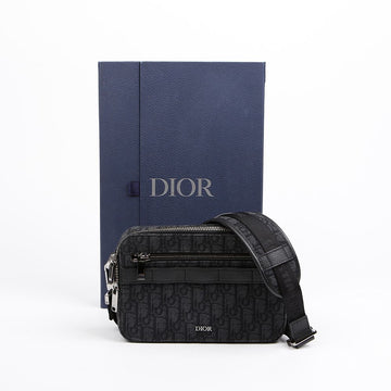 DIOR Oblique Jacquard Safari Messenger Bag Schwarz 157522518