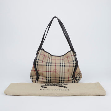 BURBERRY Heimarket Check PVC Schultertasche 157639418