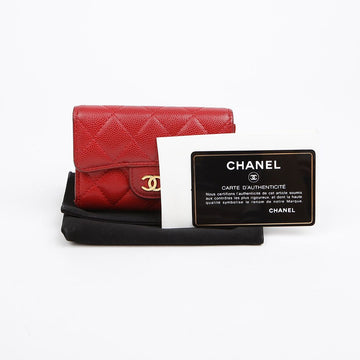 CHANEL Kaviar Klassisch Kartenhalter Geldbörse 157638225