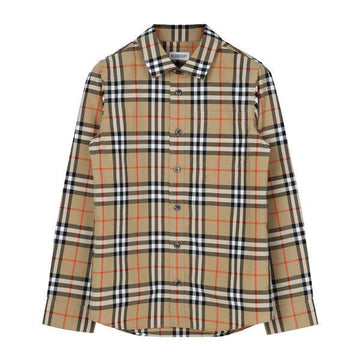 Burberry (14A) KIDS Sand Beige Check Shirt 157831352