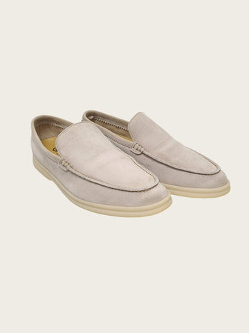 LORO PIANA クラシック ベージュ スエード サマー ワーク ローファー 157832891