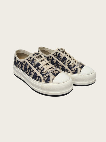 DIOR Navy Oblique Walk'n Sneaker Plattform 35.5 157832895