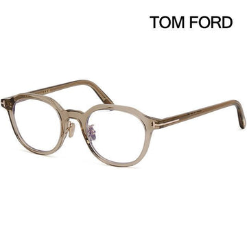 TOM FORD Blaulichtfilter Brillenfassung TF6011KB 045 klar braun transparent acetat asiatische Passform rund 138161223