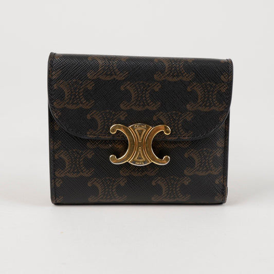 CELINE Triomphe Canvas Kleine Geldbörse 157229450