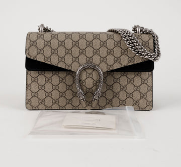 Gucci Small GG Supreme Canvas Dionysus Shoulder Bag Black 157365061