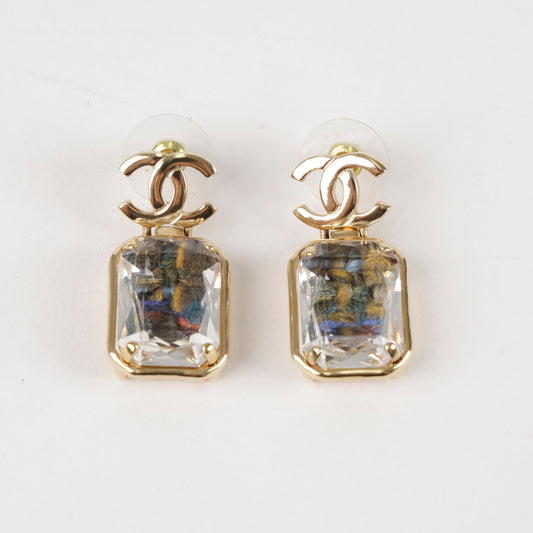 CHANEL Tropfen Quadrat Ohrringe 157389656