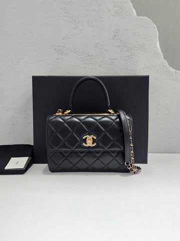 CHANEL Trendy CC Mini Schultertasche aus Lammleder in Champagnergold 31. Serie A92236 157833830