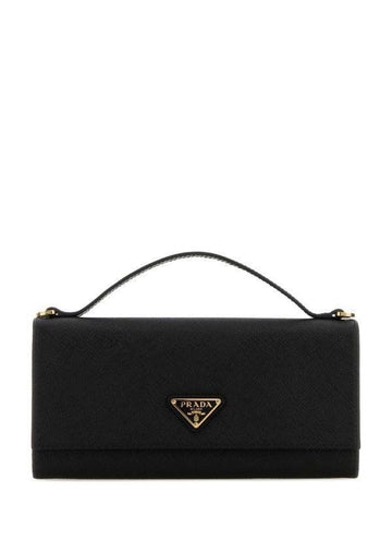 Prada Saffiano Leather Wallet with Shoulder Strap 156730418 [P]