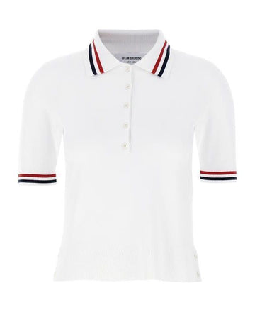 THOM BROWNE Jersey-Stitch Kurzarm Polo 156801184