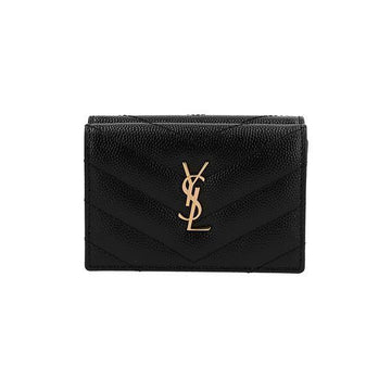 SAINT LAURENT カサンドラ モノグラム マトラッセ 金具 ミニ財布 146830036