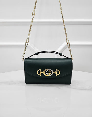 GUCCI ジュミ チェーン ショルダーバッグ ミニ グリーン 564718 152350582