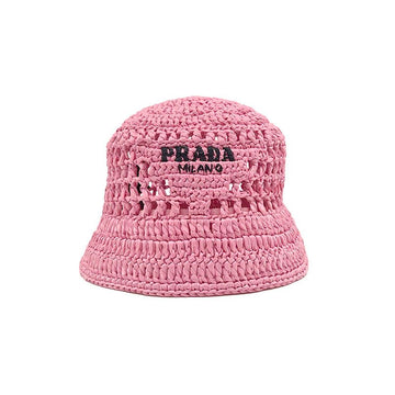 PRADA ラフィア バケットハット (1HC137) L283251 157834535