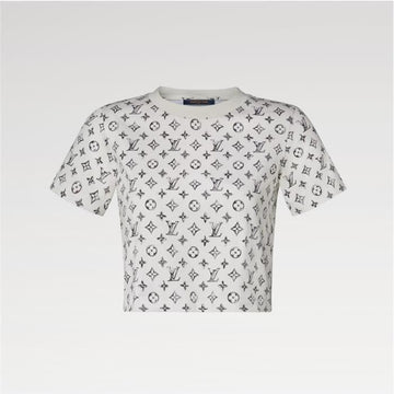 LOUIS VUITTON Monogram Crop Top 1AKEN6 / Damen Rundhals T-Shirt 157834785 [P]