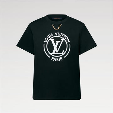 LOUIS VUITTON Flocked T-Shirt 1AHEON / Damen Rundhals Kurzarmshirt 157834792 [P]