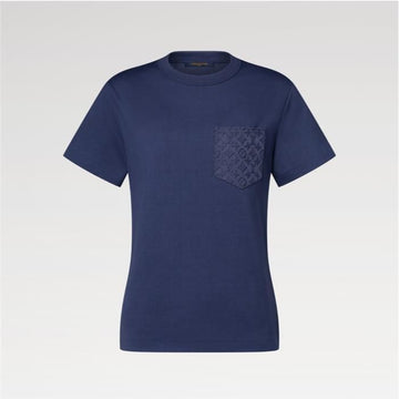 LOUIS VUITTON Monogram-T-Shirt mit Taschen 1AJZE / Damen Rundhals T-Shirt 157834836 [P]