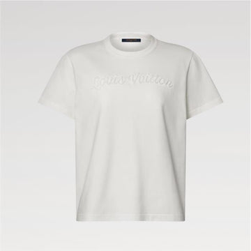 LOUIS VUITTON Signatur Stickerei T-Shirt 1AJZC / Damen Rundhals Kurzarm-T-Shirt 157834859 [P]