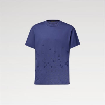 LOUIS VUITTON グラデーションシグネチャーフロックプリントTシャツ1AK7M / メンズラウンドネック半袖Tシャツ 157835041 [P]