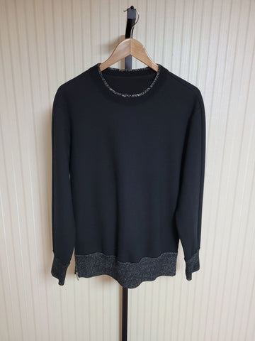 SYSTEM Men's Sweatshirt with Side Zipper and Neck Point 95 157840249