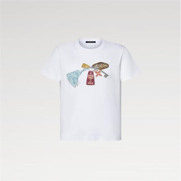 Louis Vuitton Getaway Print T-shirt 1AK1IU / Women's Round Neck Short Sleeve T-shirt 157840274 [P]