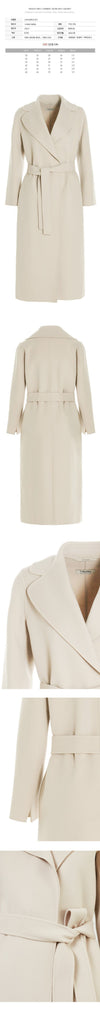 MAXMARA Belted Long Wool Coat Ecru 90160923 071 151008447 [P]