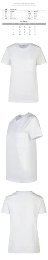 MaxMara 24FW PAPAIA Pocket Logo T-Shirt White 2421946011 001 119577602 [P]