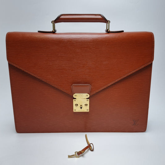 LOUIS VUITTON Epi Serviette Aktentasche Braun 604-19 157848940