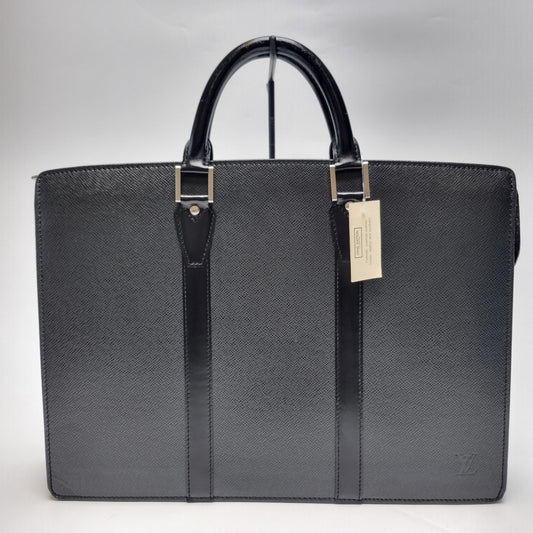 LOUIS VUITTON Dokumentenmappe Taiga Lozan Schwarz Unisex (Hochwertige Aktentasche) 157853025
