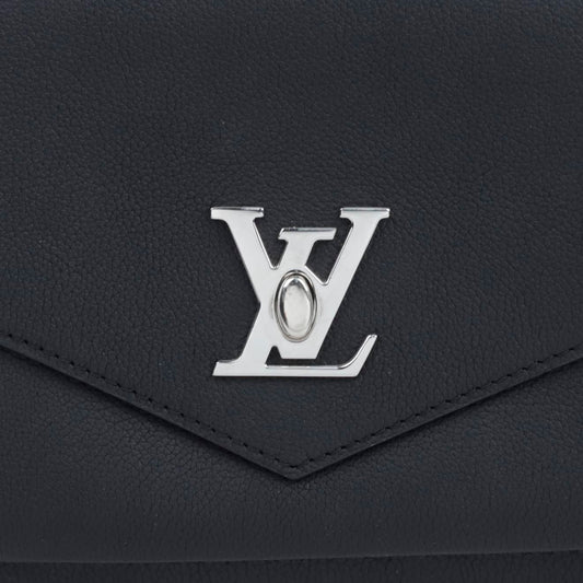 LOUIS VUITTON Leder Mylockmi Kette Schulter Crossbody Tasche Schwarz 157548316