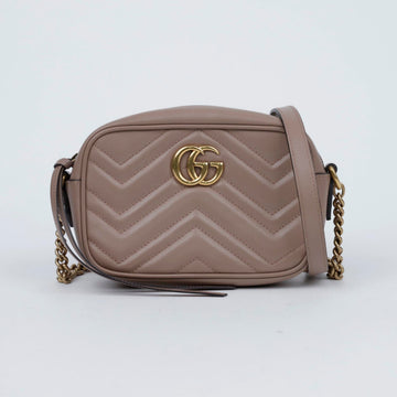 Gucci Matelassé Small Shoulder Bag Nude 157549509