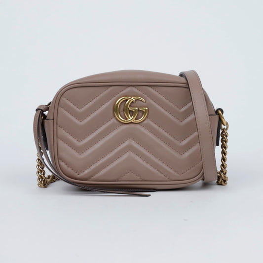 GUCCI Quilted kleine Schultertasche Nude 157549509